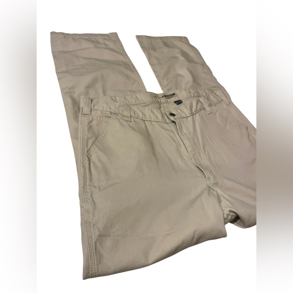 Carhartt Relaxed Fit Men's Khaki Pants Sz 38x34 - Picture 2 of 10
